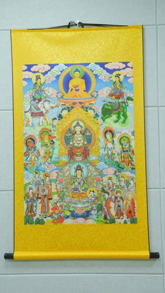广州黄埔心中心法精舍唐卡挂轴照片